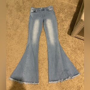 Stylish Blue Flared Women's Jeans